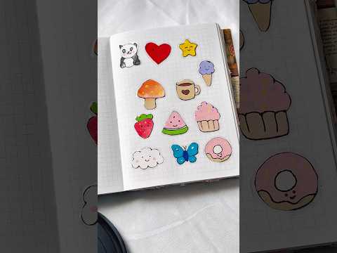 പശയൊന്നും വേണ്ടാത്ത stickers ഉണ്ടാക്കിയാലോ😍 #diy #art #craft #kawaii #stickers #shorts #shortvideo