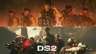 Death Stranding 2 - Clifford Unger vs Neil Vana & their Skeleton Soldiers Intro Scenes Comparison 4K