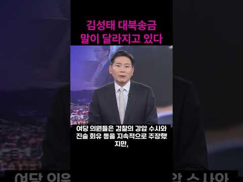김성태 대북송금 말이 달라지고 있다?#shorts
