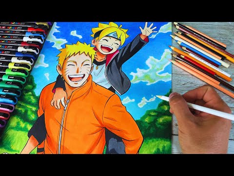 Drawing NARUTO and BORUTO 😶‍🌫️ com Art Lucas