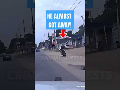 Biker Speeds Away from Police and ALMOST Got Away