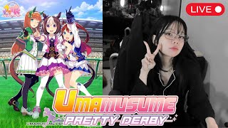 playing umamusume as i'm eating korean dinner
