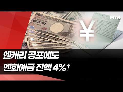 엔캐리 공포에도…엔화예금 일주일 새 4%↑ / 머니투데이방송 (뉴스)