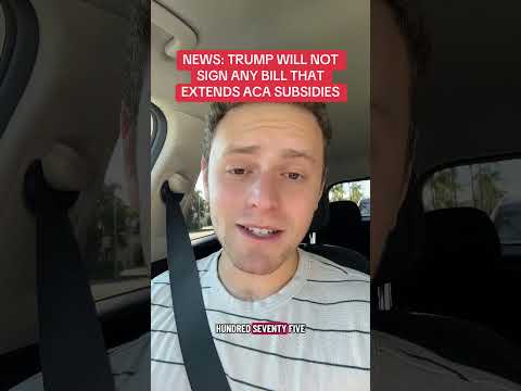 NEWS: Donald Trump has ruled out signing any legislation that would include ACA subsidy extensions,