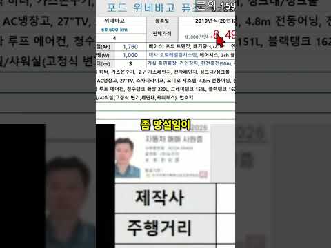 캠핑카 <strong>파격</strong> 할인: 1300만원 다운, 절호의 기회! #shorts