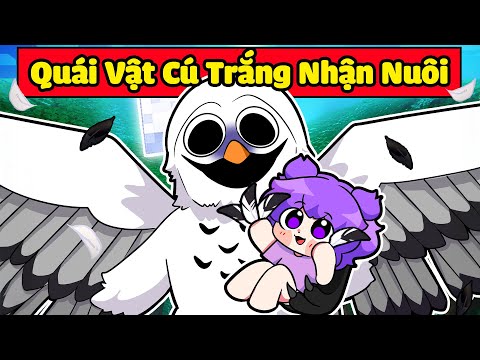 NABEE EM BÉ HOẢNG SỢ KHI ĐƯỢC QUÁI VẬT CÚ TRẮNG 99 NGÀY NHẬN NUÔI TRONG MINECRAFT 👶🦉🏔️
