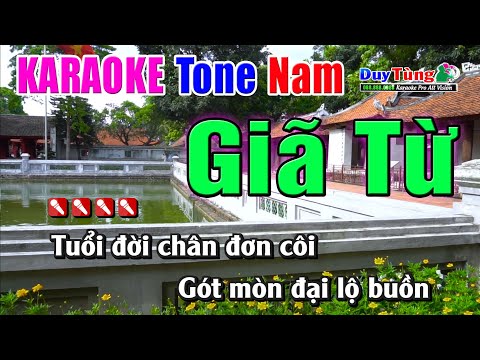 Karaoke || Giã Từ – Tone Nam || Nhạc Sống Duy Tùng