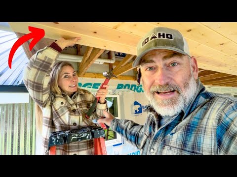 ALMOST DONE! | Pine Porch Ceiling Installation