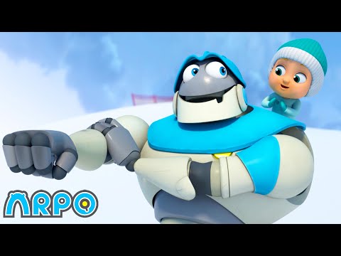 Snowboarding Disaster! Stay Safe in the Snow! | ARPO the Robot | Funny Cartoons For Kids