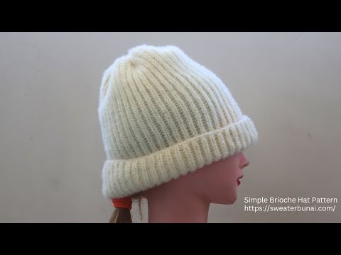 Sunayana Brioche Hat Pattern | Free ladies gents cap pattern -Knitting Design Pattern Idea.