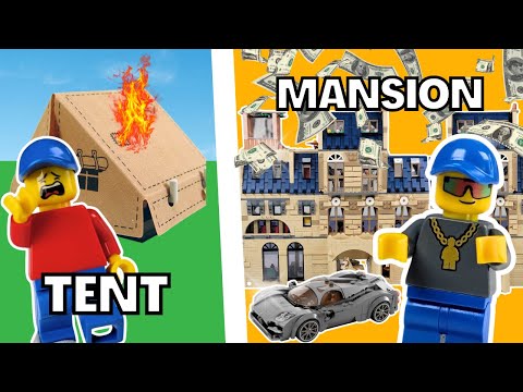 $1 vs  $1,000,000 LEGO Hotel!