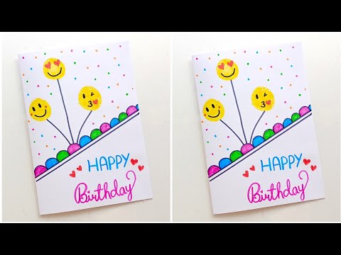 🥰 White Paper 🥰 Happy Birthday Card Making / birthday card idea 2025 / birthday card for bestfriend