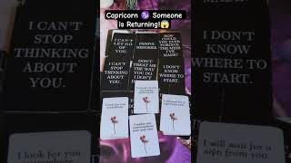 Capricorn ♑ Someone is Returning 😱 #tarot #whatscomingupinlovelife #capricorn #theircurrentfeelings