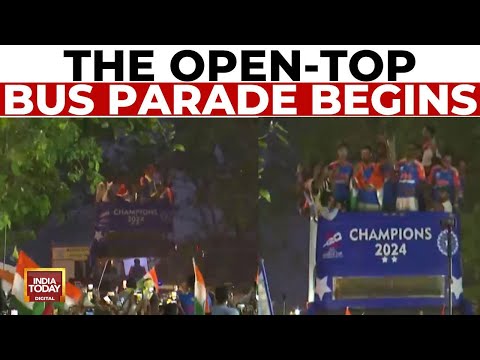 India Begins Their Victory Parade At The Marine Drive In Mumbai | Sea Of Fans Throng Marine Drive
