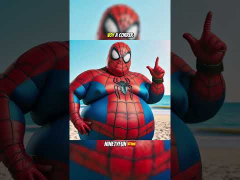JOKER MUSCULOSO IMPRESIONA AL GRUPO DE HOMBRE ARAÑA EN LA PLAYA #ia #shorts