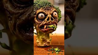 CREEPY LOOKING BROCCOLI HEAD! #shortsfeed #creepyshorts #creepy #weird #asmrtrending