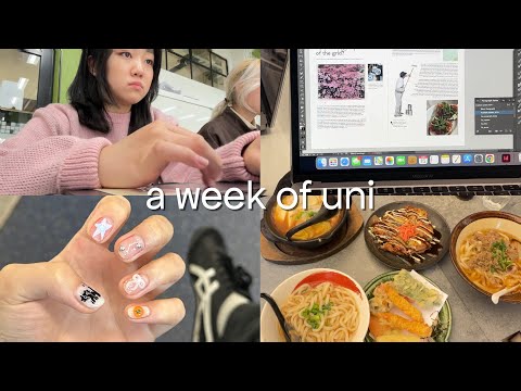 s5 vlog👩🏻‍💻a week of uni as a design student; getting assignments done, new nails!