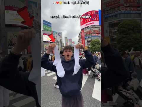 Walking Across Japan in White Socks Challenge 🇯🇵👣 | Are the Streets THAT Clean?  #japan #experiment