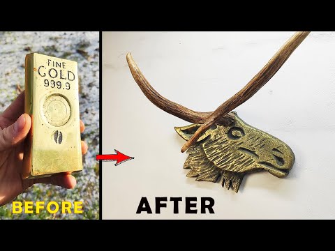 Gold Melting - Casting Moose Head  ASMR Video