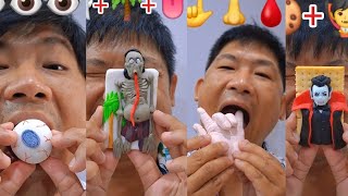 #กินตามอิโมจิ Ep.45 👻👁📿💀🫀👅😊😁 รวมกิน #halloween #วันฮาโลวีน Hungry Hangry