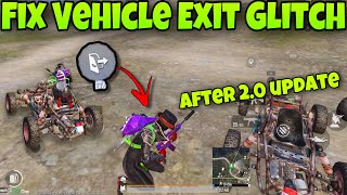 Fix Vehicle Buggy Exit Glitch after BGMI / PUBG 2.0 Update Movement stuck in Air after exit vehicle