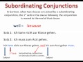 Exploring German Conjunctions and Word Order