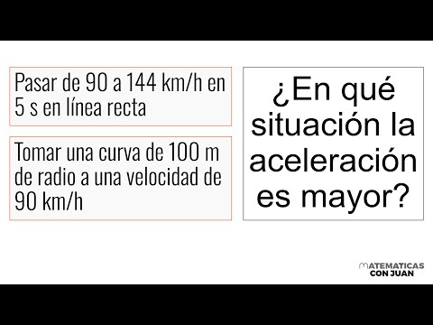 COMPARACIÓN ENTRE ACELERACIONES. Problema de cinemática.