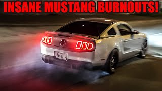 INSANE Boosted MUSTANG Rips MASSIVE Burnout LEAVING MEET AND SENDS IT! (INSANE BUILDS GO FULL SEND!)