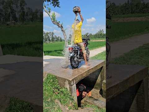 Where is the helmet on the back of the motorcycle?#funny #video