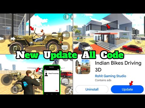 Indian😍Bike Driving 3D🚀Game Eiffel🗼Tower & Parachute🪂All New Code...😱#tlesports #yfg #shorts