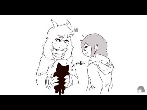 [언더테일 만화] 야옹~ 한글자막