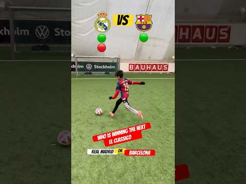 Crossbar challenge WHO is winning the next El classico? #elclasico #football #soccer  #shorts