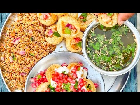 this is how i make panipuri at home 😀| tasty golgappa challenge kaun jitta hai dekhte hain🤩