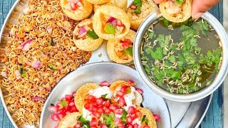 this is how i make panipuri at home 😀| tasty golgappa challenge kaun jitta hai dekhte hain🤩
