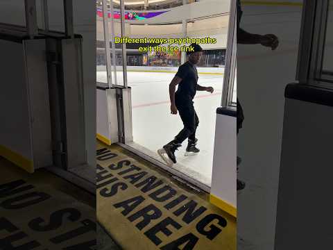 Psycho paths exiting the ice rink #hockey #figureskating #skating #skate #iceskating