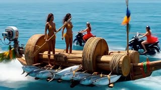 Amazonian Women Drive Creative Homemade Boat
