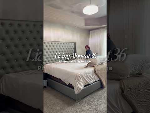 Morning Routine living alone at 36 Pilates morning routine 🔗 In The Description To Shop