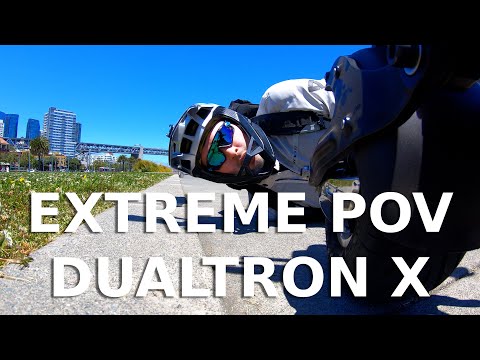 MiniMotors Dualtron X PoV CRASH |  Electric scooter runs over skateboarder