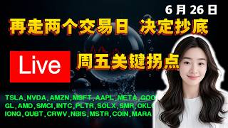 Anna聊美股  周五关键性一战，决定是否抄底MSFT GOOGL。 TSLA,NVDA,META,GOOGL,AMD,SMCI,INTC,#tsla #nvda #trading  c