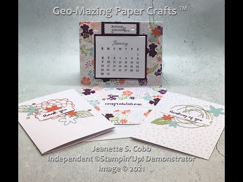 ©Stampin'Up! Petal Notes Kit Alternative Project Stand up calendar