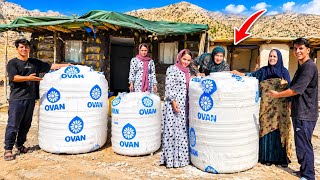 Hossein and Fereshteh buy a water tank for their new home: +A delightful gift for Mom.