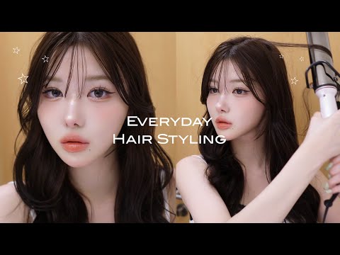 Everyday Hair Styling🌼 10分でできるのに、いい感じに見える毎日のヘアスタイリング💡🧡 | 簡単巻き髪