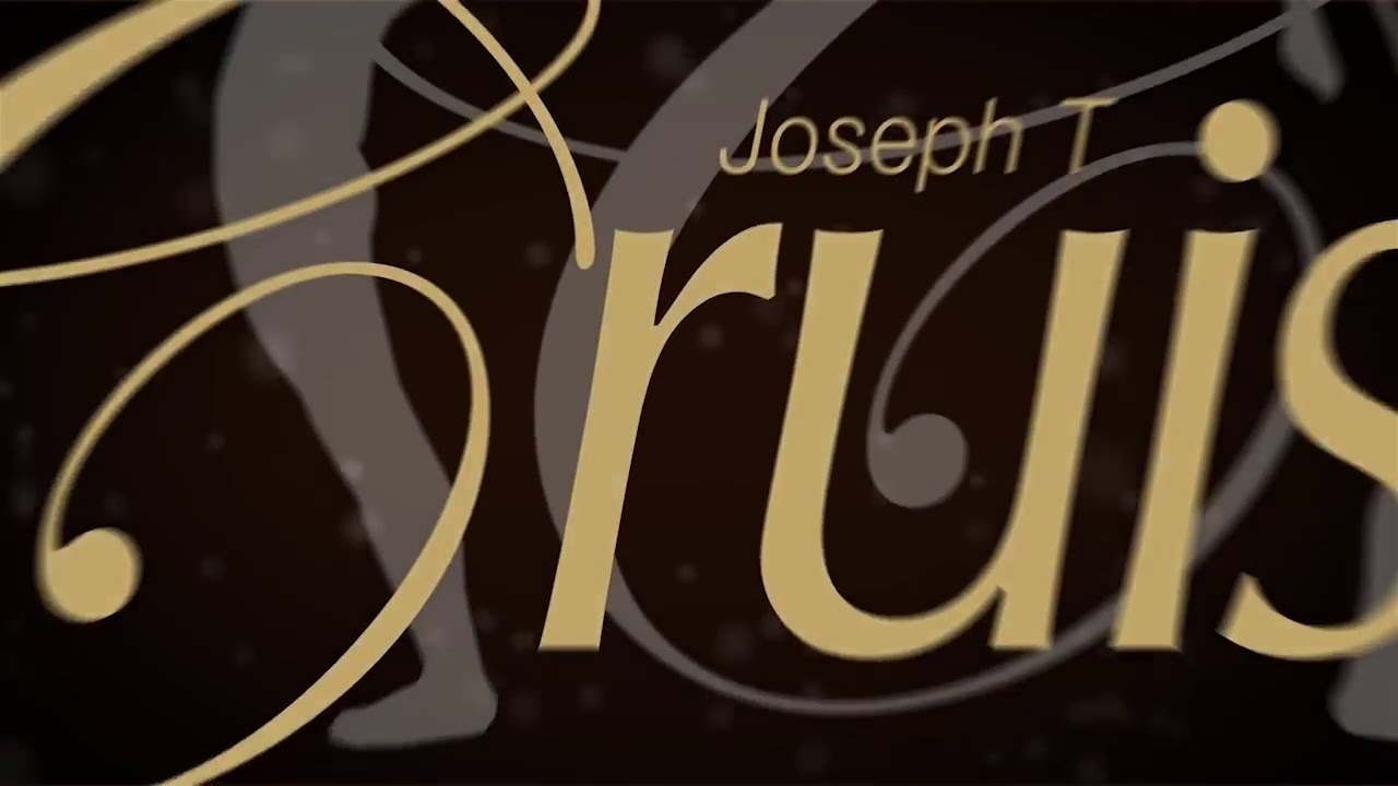 Text design featuring the name Joseph T. Bruis.