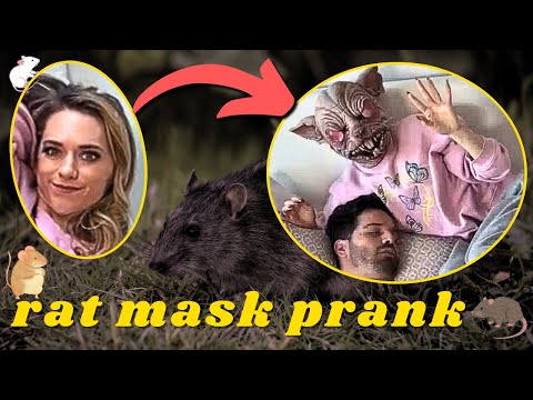 When he sees the mask!