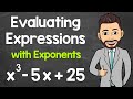Evaluating Algebraic Expressions with Exponents