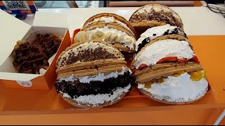 생크림 딸기와플,크로플, 누텔라 딸기 바나나 크레페 / Fresh cream strawberry waffle, Nutella strawberry banana crepe