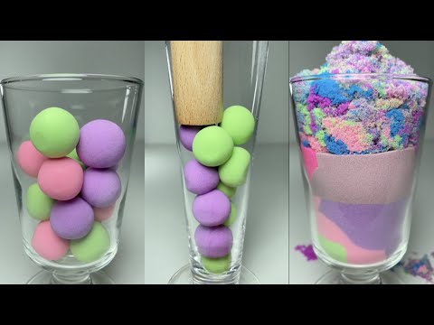 Kinetic Sand ASMR, Drop and squish.