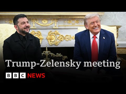 YouTube video thumbnail: Ukraine’s Zelensky Meets Trump at White House With Support of European Leaders