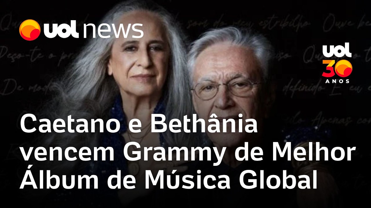 Caetano Veloso e Maria Bethânia vencem Grammy de Melhor Álbum de Música Global