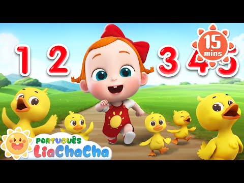🦆 🦆 🦆 🦆 🦆 Cinco Patinhos | Compilação | LiaChaCha em Português - Música Infantil & Canção de Ninar